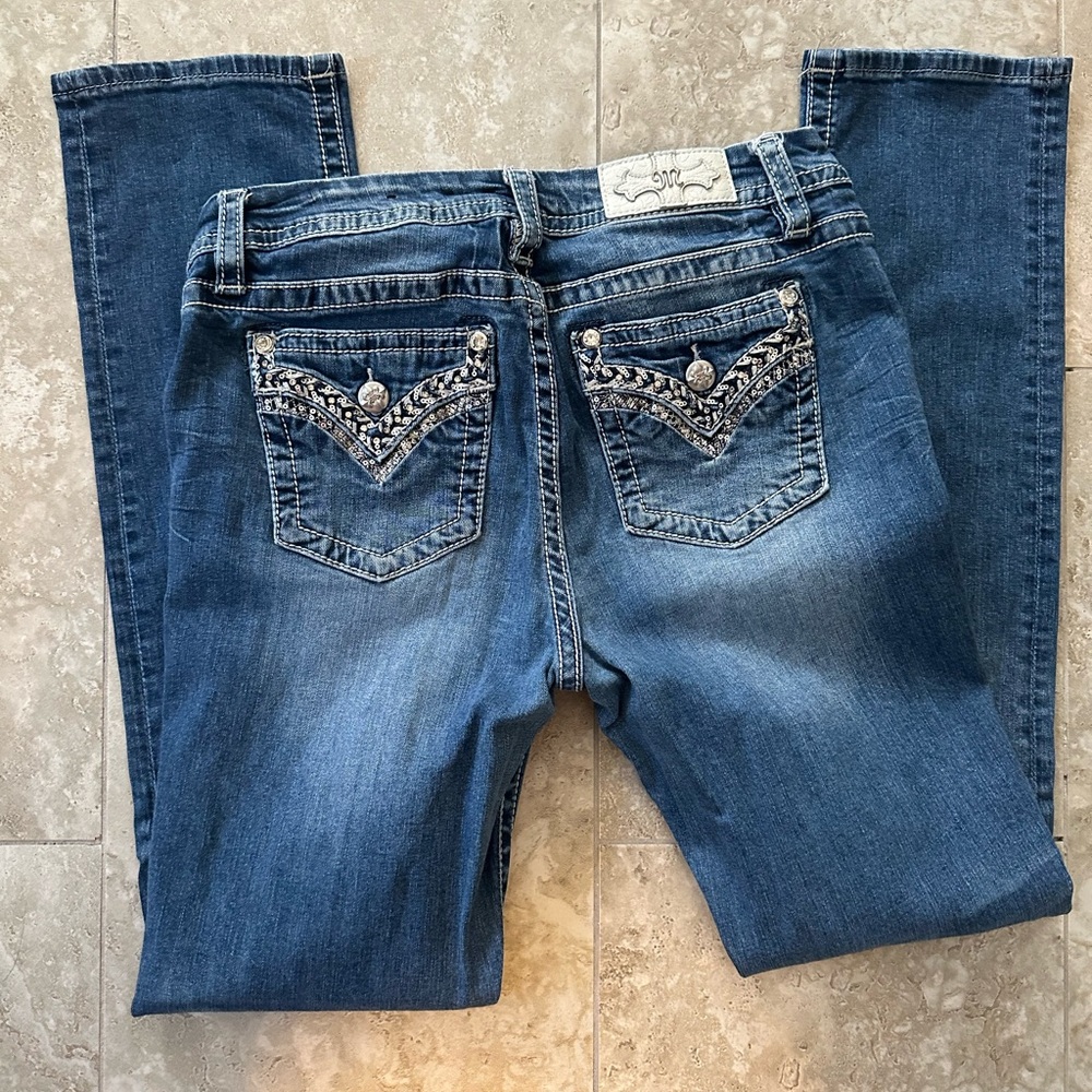 EUC women’s Miss Me Jeans - mid-rise, straight leg